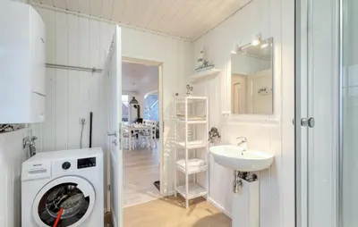 Ein Badezimmer in der Unterkunft Hus Karibu