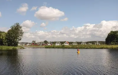 Blick auf einen Fluss in der Nähe des Ferienhauses