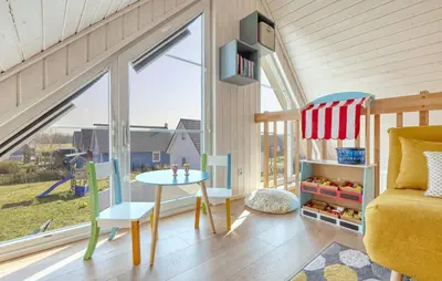 Ein Sitzbereich in der Unterkunft Ferienhaus Kuntabü