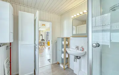 Ein Badezimmer in der Unterkunft Ferienhaus Kuntabü