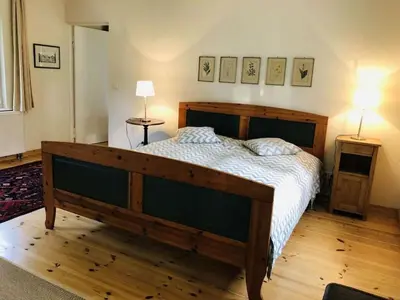 Ein Bett oder Betten in einem Zimmer der Unterkunft 2 at Lake Ruppin