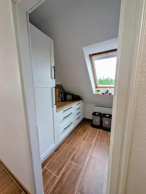 Küche/Küchenzeile in der Unterkunft Gemütliche 2-Zimmer-Ferienwohnung mit Garten