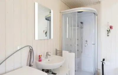 Ein Badezimmer in der Unterkunft Hafenhaus