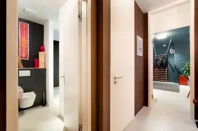 Ein Badezimmer in der Unterkunft Heidels Design Loft & Gym Xberg