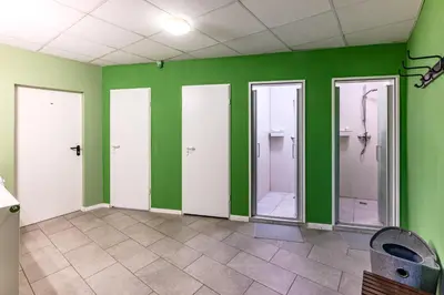 Ein Badezimmer in der Unterkunft Etagenwohnung 110qm in der Villa Winckelmann