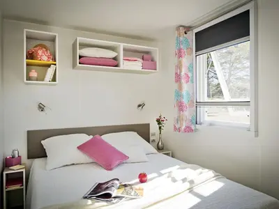 Ein Bett oder Betten in einem Zimmer der Unterkunft Holiday Home in Hohenlychen mit Grill- Loggia 2 by Interhome