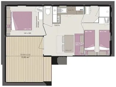 Grundriss der Unterkunft Holiday Home in Hohenlychen mit Grill- Loggia 1 by Interhome