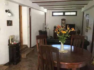Ein Sitzbereich in der Unterkunft Holiday Home Kleines Ferienhaus in Rangsdorf mit großem Garten by Interhome