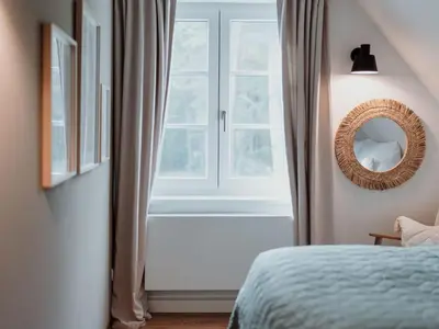 Ein Bett oder Betten in einem Zimmer der Unterkunft Holiday Home Spreewaldhaus am Landgut - Das Haupthaus by Interhome