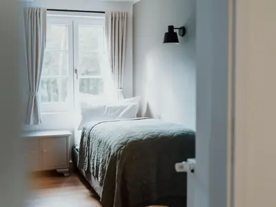 Ein Bett oder Betten in einem Zimmer der Unterkunft Holiday Home Spreewaldhaus am Landgut - Das Haupthaus by Interhome
