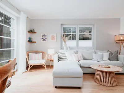 Ein Sitzbereich in der Unterkunft Holiday Home Spreewaldhaus am Landgut - Das Haupthaus by Interhome