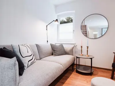 Ein Sitzbereich in der Unterkunft Holiday Home Spreewaldhaus am Landgut - Der Stall by Interhome