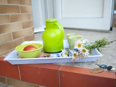 Getränke in der Unterkunft Holiday Home in Alt-Schadow mit Grill und Terrasse by Interhome