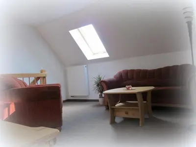 Ein Sitzbereich in der Unterkunft Holiday Home - Uns lütt Hüsung by Interhome