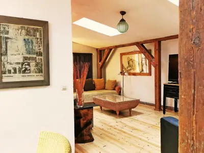 Ein Sitzbereich in der Unterkunft Apartment Brennerei Haselberg by Interhome