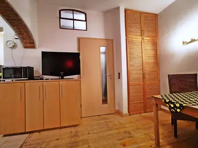 Küche/Küchenzeile in der Unterkunft Apartment Studio Brennerei Haselberg by Interhome