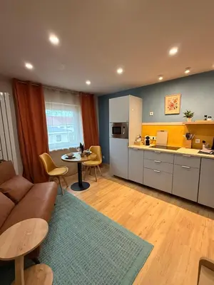 Küche/Küchenzeile in der Unterkunft Appartements am Radweg stille Pauline in Fehrbellin