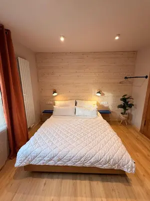 Ein Bett oder Betten in einem Zimmer der Unterkunft Appartements am Radweg stille Pauline in Fehrbellin
