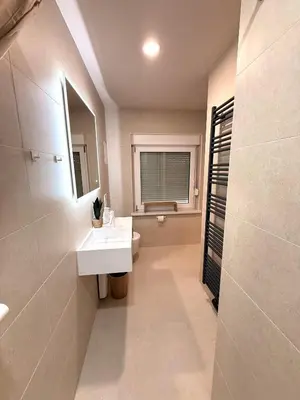 Ein Badezimmer in der Unterkunft Appartements am Radweg stille Pauline in Fehrbellin