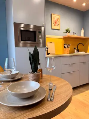 Küche/Küchenzeile in der Unterkunft Appartements am Radweg stille Pauline in Fehrbellin