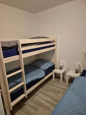 Ein Bett oder Betten in einem Zimmer der Unterkunft Klein aber fein 1,5 Raum Wohnung in Schöneiche