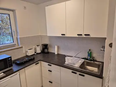 Küche/Küchenzeile in der Unterkunft Klein aber fein 1,5 Raum Wohnung in Schöneiche