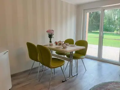 Ein Sitzbereich in der Unterkunft Pure Nature Parlow