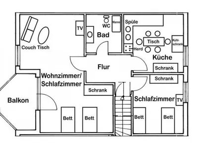 Grundriss der Unterkunft Apartment Schütze by Interhome
