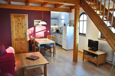 Küche/Küchenzeile in der Unterkunft Ferienwohnung Schwalbennest