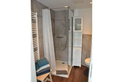 Ein Badezimmer in der Unterkunft Die Bauernstube im Haus Sonnenaufgang - viel Platz und ebenerdig