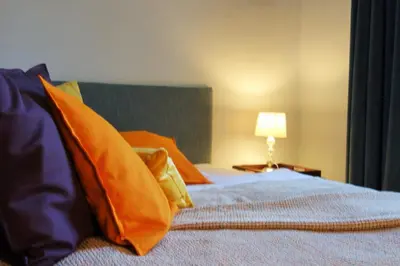 Ein Bett oder Betten in einem Zimmer der Unterkunft Schloss Blankensee Gästezimmer