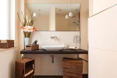 Ein Badezimmer in der Unterkunft 4-Raum-Apartment - Disney Plus WLAN Parkplatz