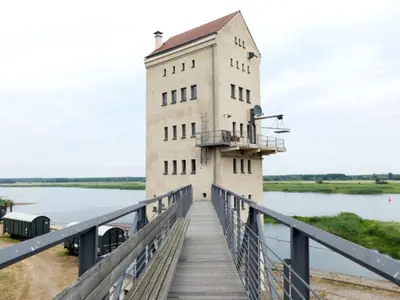 Blick auf einen Fluss in der Nähe der Ferienwohnung