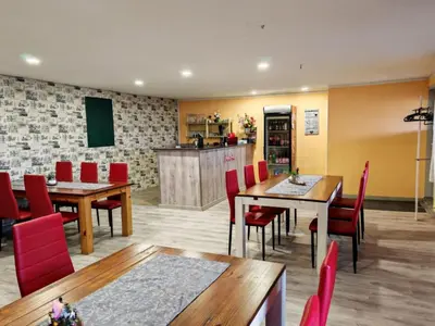 Ein Sitzbereich in der Unterkunft Family apartment in Bleyen-Genschmar