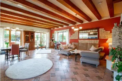 Ein Sitzbereich in der Unterkunft Landhaus Nadine