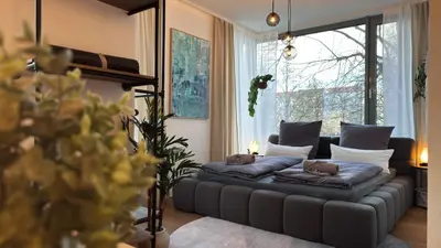 Ein Sitzbereich in der Unterkunft Suite am Wasserturm I Prenzlauer Berg I 4 Personen