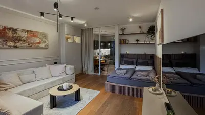 Ein Sitzbereich in der Unterkunft Suite am Wasserturm I Prenzlauer Berg I 4 Personen
