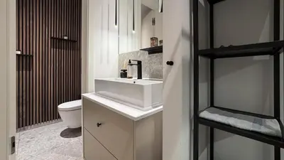 Ein Badezimmer in der Unterkunft Suite am Wasserturm I Prenzlauer Berg I 4 Personen