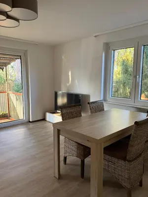 Ein Sitzbereich in der Unterkunft Stadt Land Ferienhaus