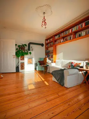 Ein Sitzbereich in der Unterkunft Sunny apartment in a great location