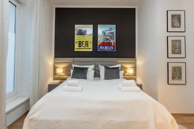Ein Bett oder Betten in einem Zimmer der Unterkunft Studio Apartment im Herzen vom Prenzlauer Berg