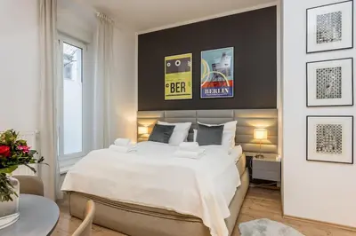 Ein Bett oder Betten in einem Zimmer der Unterkunft Studio Apartment im Herzen vom Prenzlauer Berg