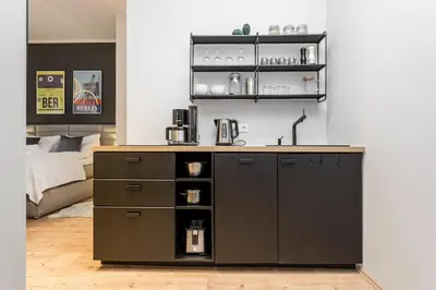 Kaffee-/Teezubehör in der Unterkunft Studio Apartment im Herzen vom Prenzlauer Berg