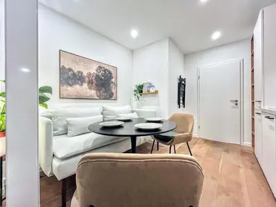Ein Sitzbereich in der Unterkunft Katzbach - Design Flats with Self Check-In
