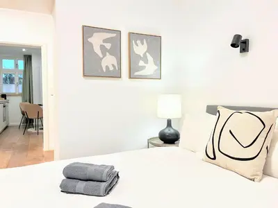 Ein Bett oder Betten in einem Zimmer der Unterkunft Katzbach - Design Flats with Self Check-In