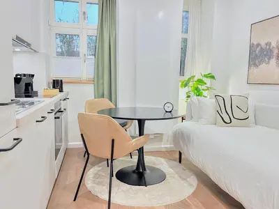Ein Bett oder Betten in einem Zimmer der Unterkunft Katzbach - Design Flats with Self Check-In