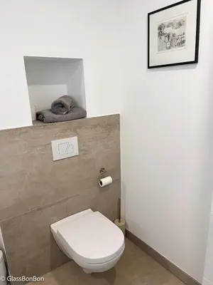 Ein Badezimmer in der Unterkunft Altstadtflair Modernes Studio mit Gartenblick
