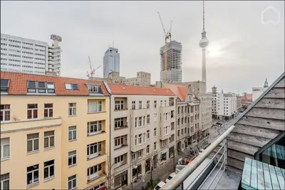 Ein allgemeiner Blick auf Berlin oder ein Stadtblick von der Ferienwohnung aus