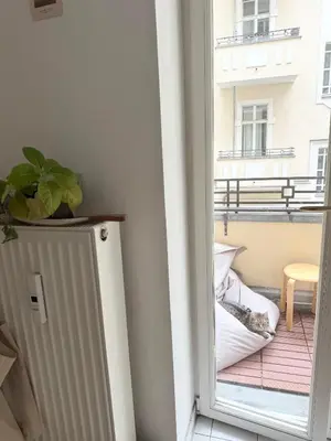 Ein Balkon oder eine Terrasse in der Unterkunft Bright apartment in Prenzlauer Berg for 2-3 people