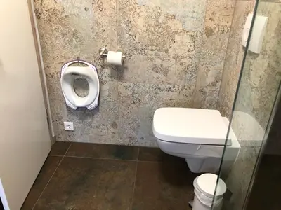 Ein Badezimmer in der Unterkunft Auszeit Haus am See